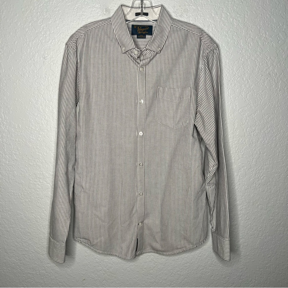 Original Penguin By Munsingwear Shirt Mens Large Heritage Slim Fit Striped